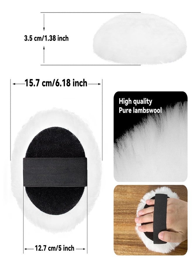 Verigud 4 Pcs 5'' Reusable Lambswool Applicator Pads for Wood Stain, Waxes & Oil-Based Finishes - Image 5